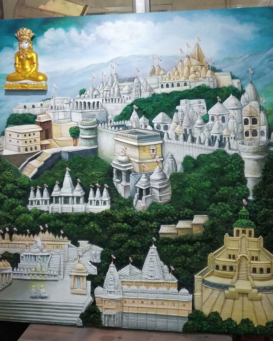 Riddhi Siddhi Art Creations - Blue Sky Girnar Summit View Relief Mural